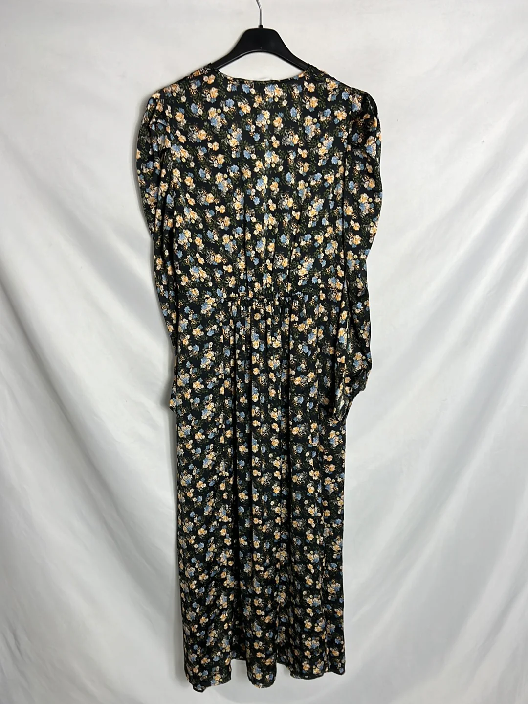 MANGO. Vestido midi detalle mangas y encaje . T S - Imagen 5