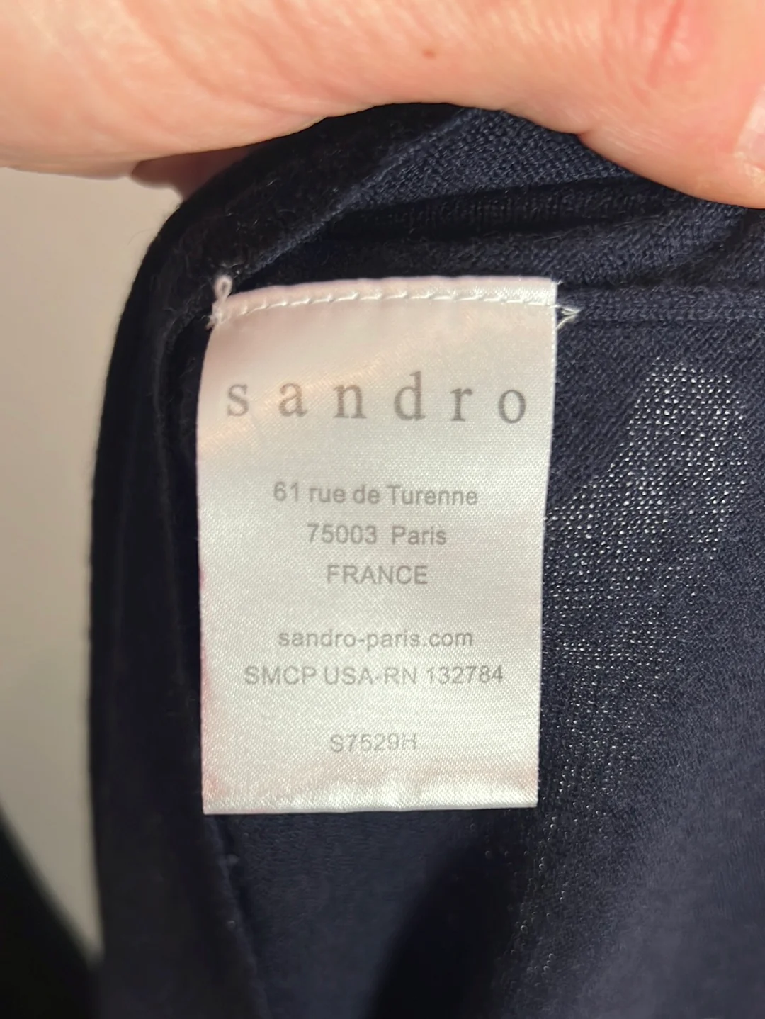 SANDRO. Top punto azul manga semitransparente . T 1(S) - Imagen 5