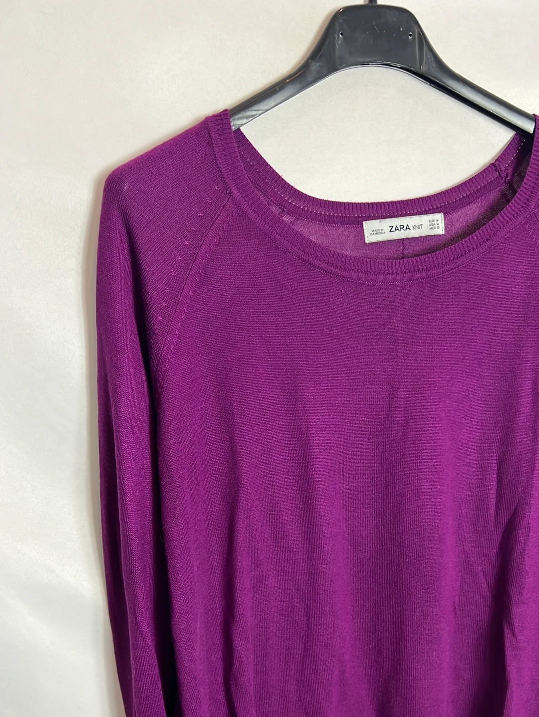 ZARA. Jersey fino morado. T M - Imagen 2