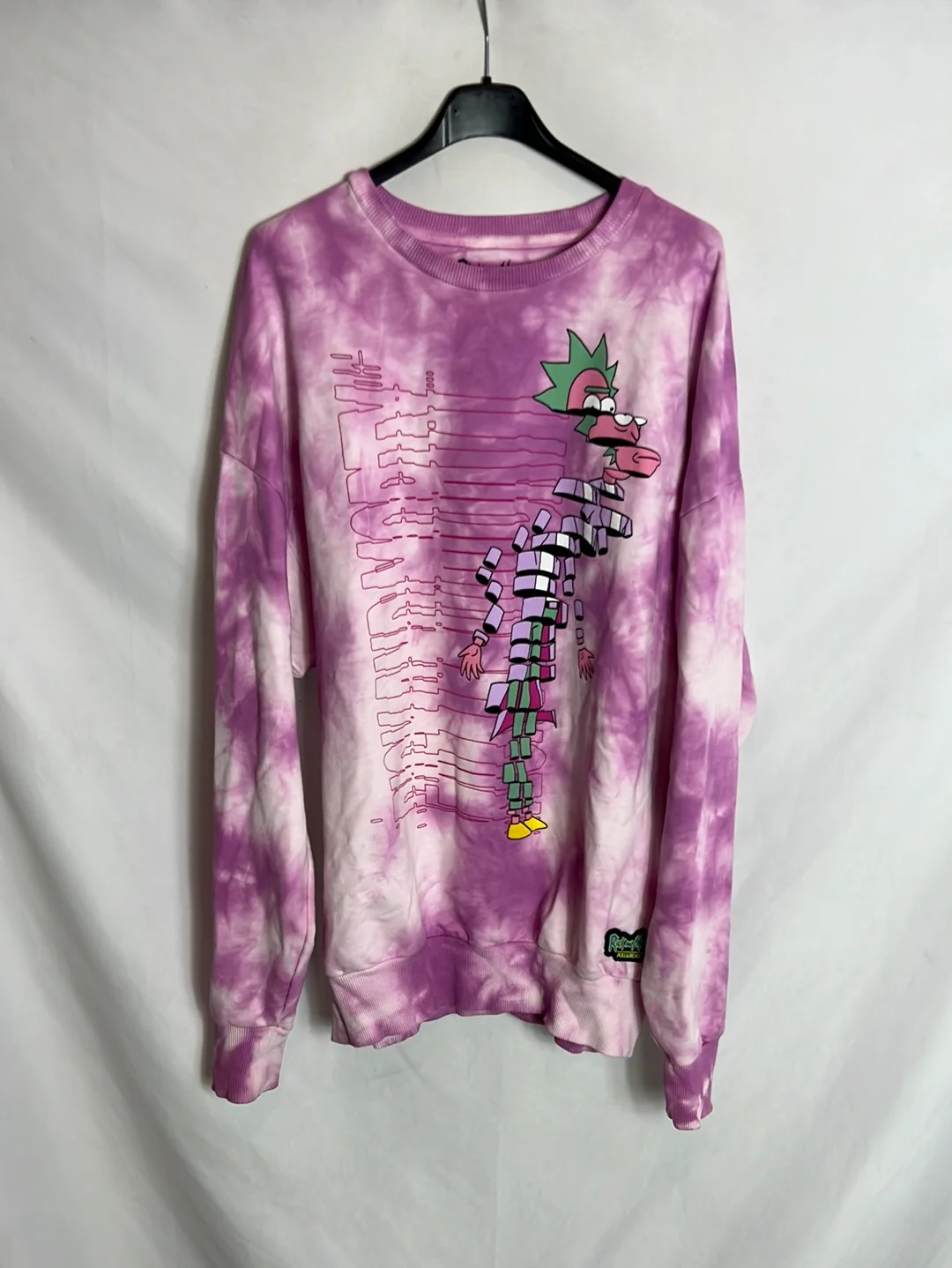 PULL&BEAR . Sudadera tie dye dibujo. T L