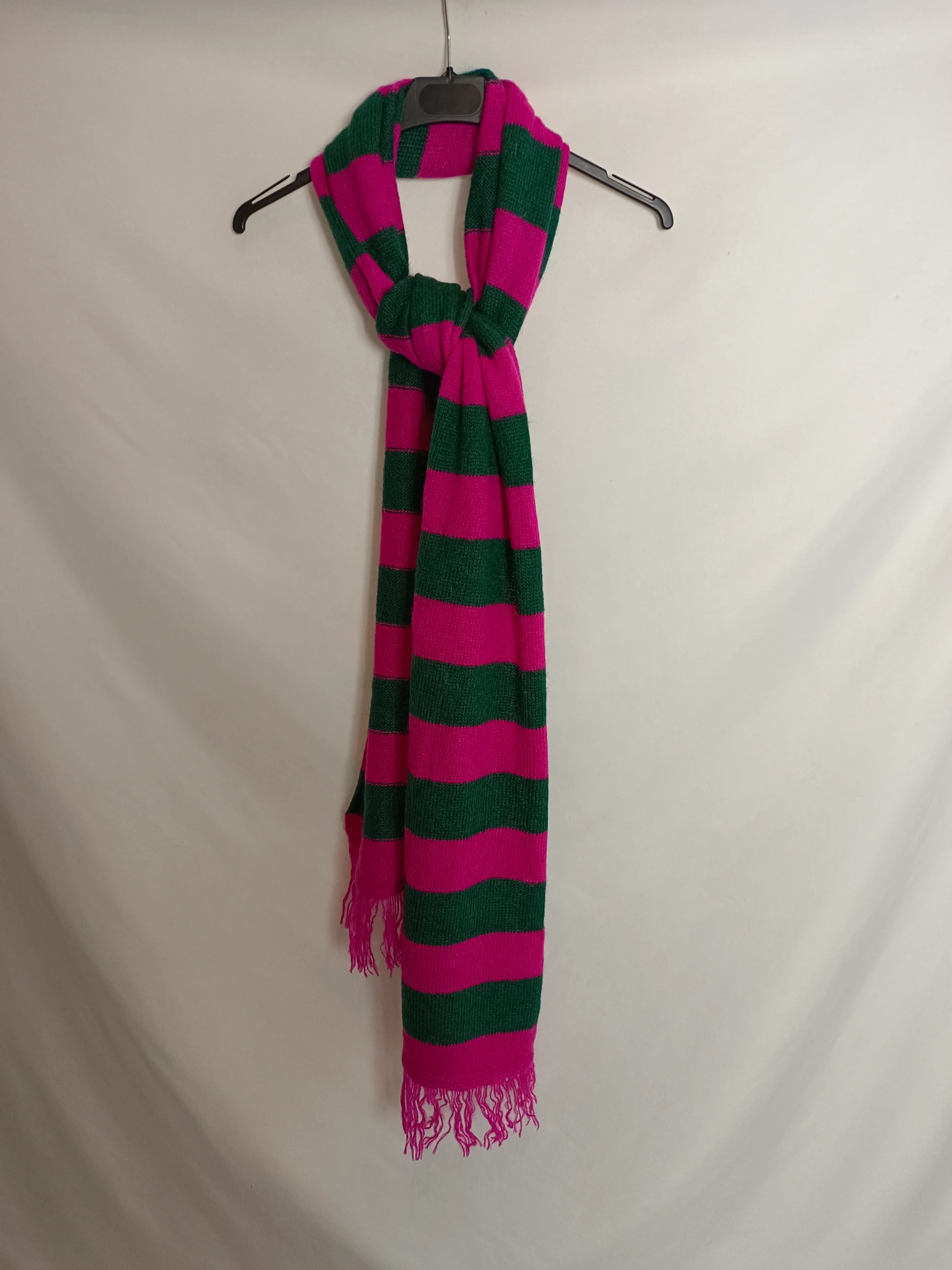 TRIANA BY C. Bufanda rayas rosa y verde