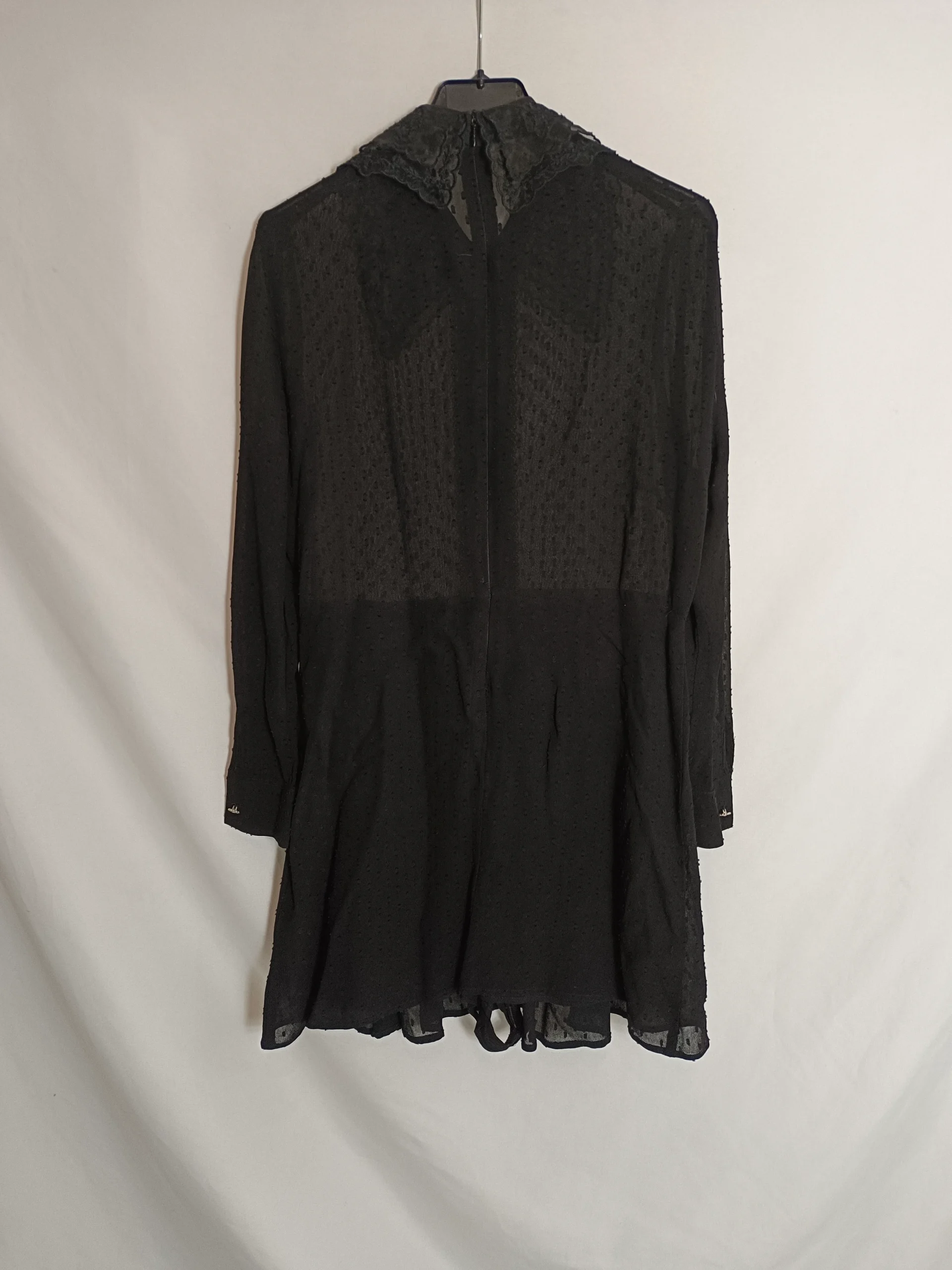 ZARA. Mono negro plumeti T.m - Imagen 3