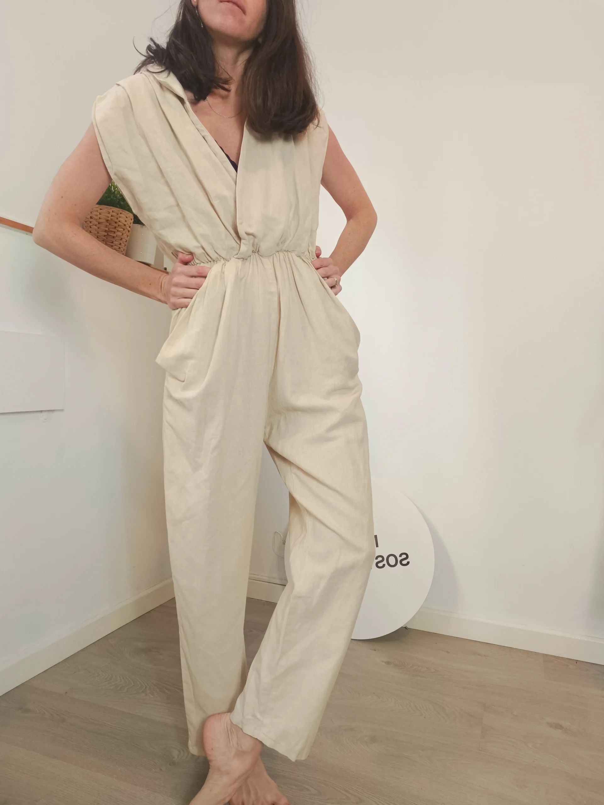 ZARA: Mono largo beige. T S