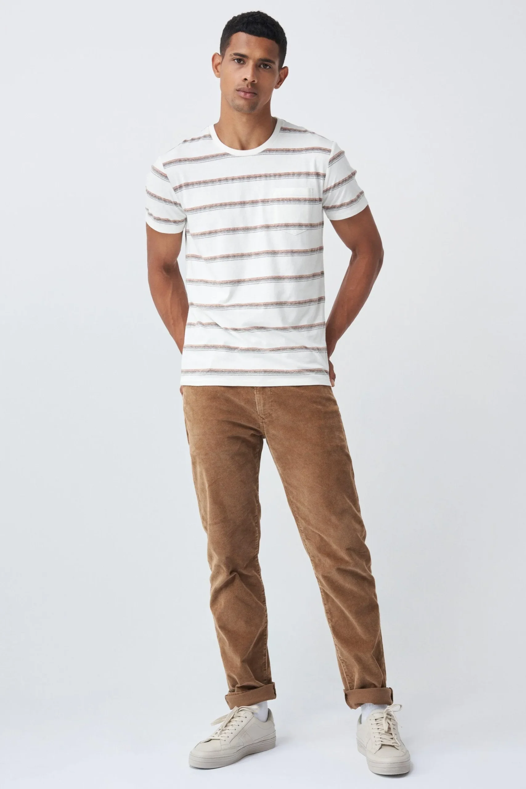 Camiseta a Rayas con Bolsillo Relieve S66798 - Imagen 5