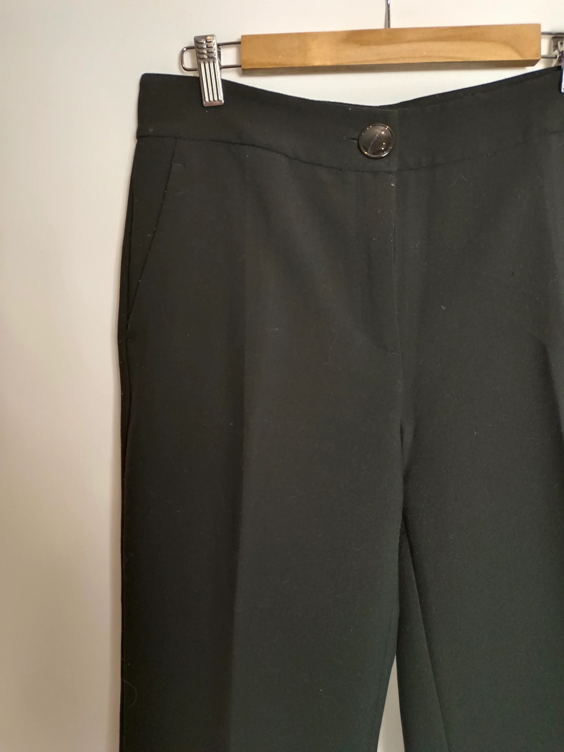 MANGO. Pantalón ancho negro T.40 - Imagen 3